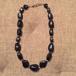 Black Beaded Necklace
